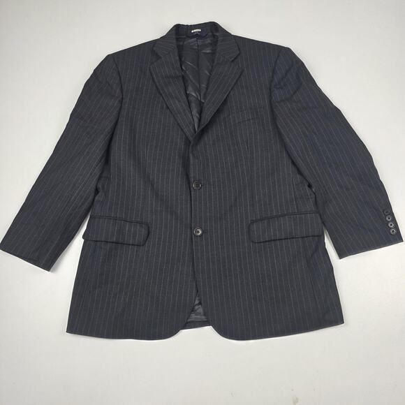 Brooks Brothers 346 Blazer Mens 42S Gray Pinstripe Wool Stretch Notch Lapel - Picture 1 of 15